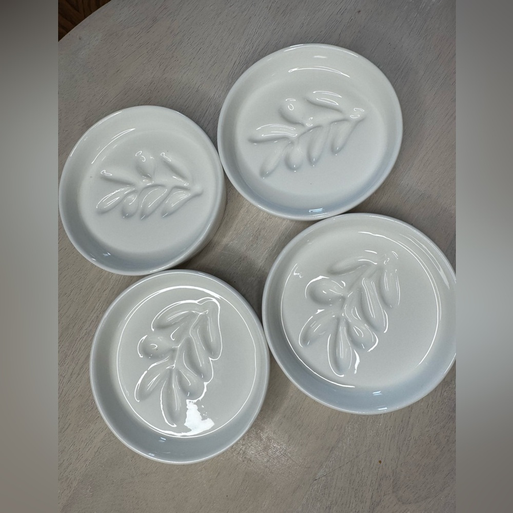 Jeanie Fitz Ceramic Balsamic & Olive Oil Dipping Bowl set of 4 - Picture 2 of 3